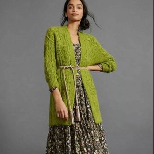 Antropologie Nuria Textured Cable Knit Cardigan